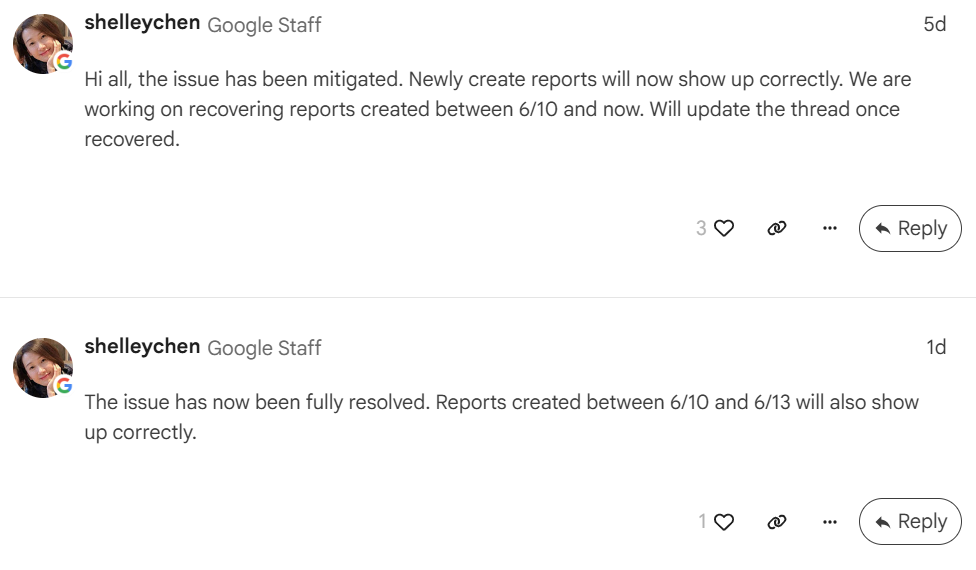 the issue of reports and data sources is now resolved